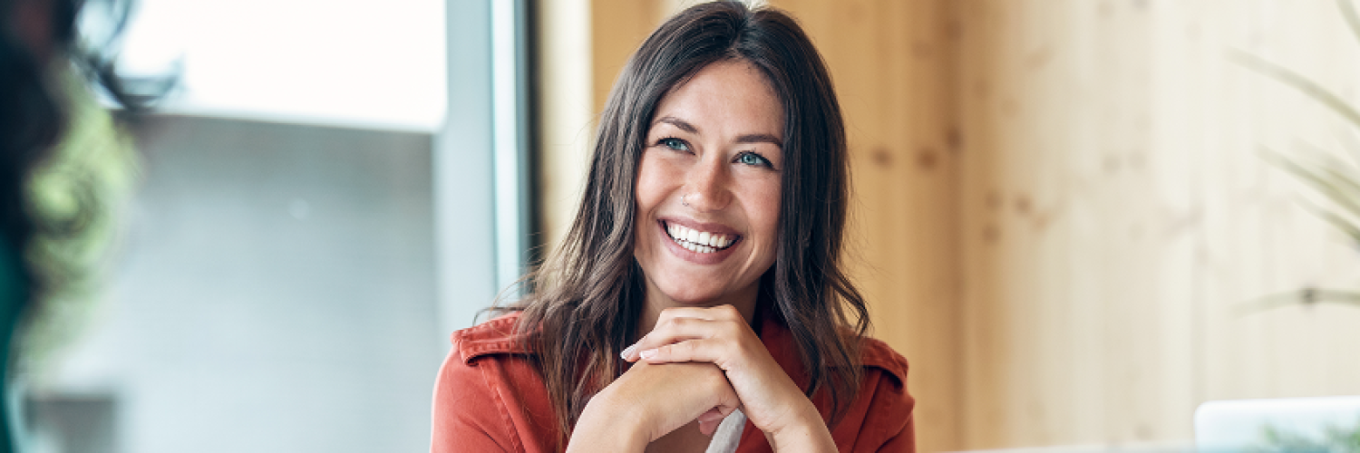 woman smiling